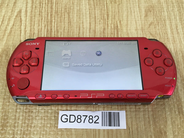 GD8782 With Defects - PSP-3000 RADIANT RED SONY PSP Console Japan