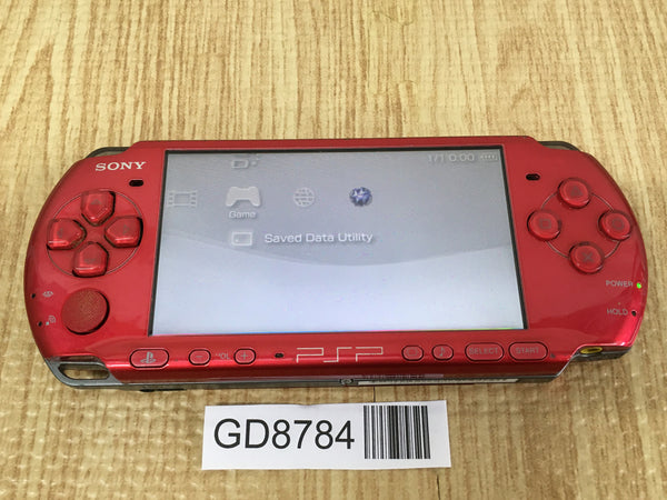 GD8784 With Defects - PSP-3000 RADIANT RED SONY PSP Console Japan