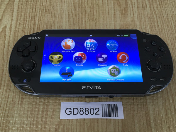 GD8802 With Defects - PS Vita PCH-1000 CRYSTAL BLACK SONY PSP Console Japan