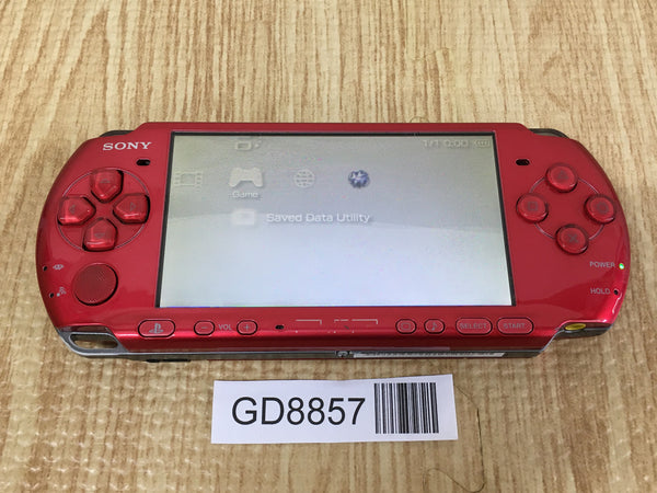 GD8857 Plz Read Item Condi PSP-3000 RADIANT RED SONY PSP Console Japan
