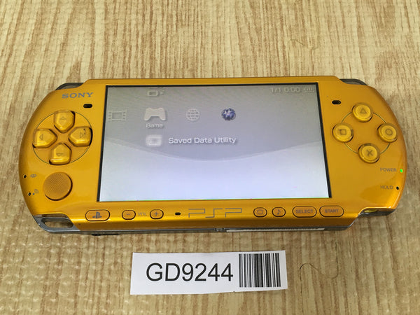 GD9244 With Defects - PSP-3000 BRIGHT YELLOW SONY PSP Console Japan