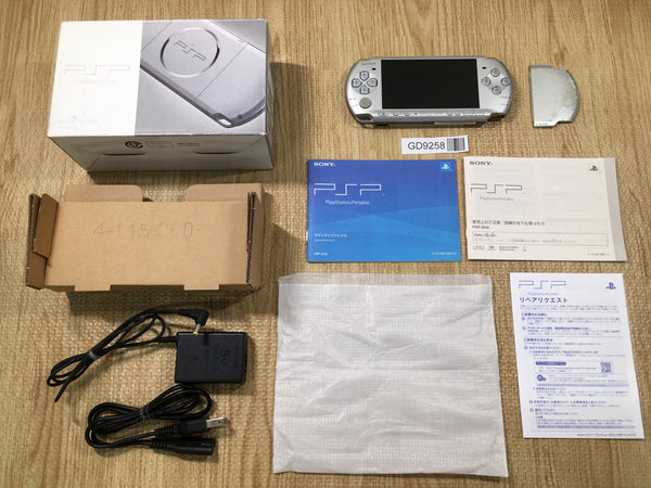 GD9258 Tested Working - PSP-3000 MYSTIC Silver BOXED SONY PSP Console Japan