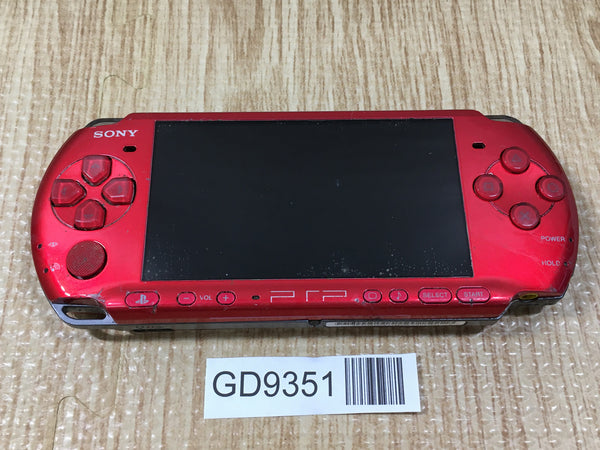 GD9351 Not Working - PSP-3000 RADIANT RED SONY PSP Console Japan