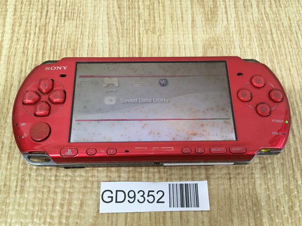 GD9352 With Defects - PSP-3000 RADIANT RED SONY PSP Console Japan