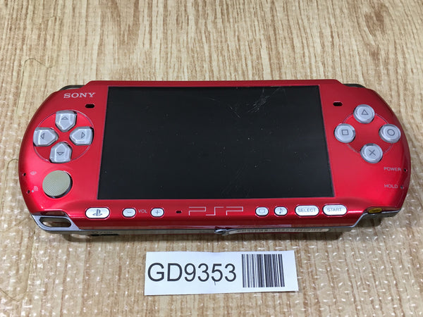 GD9353 Not Working - PSP-3000 RADIANT RED SONY PSP Console Japan