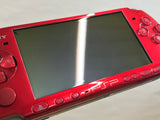 GE1257 With Defects - PSP-3000 RADIANT RED Console Japan