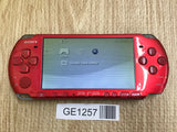 GE1257 With Defects - PSP-3000 RADIANT RED Console Japan