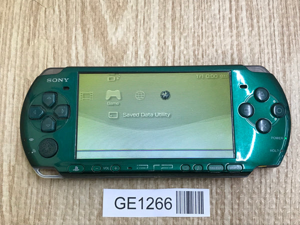 GE1266 With Defects - PSP-3000 SPIRITED GREEN Console Japan – J4U