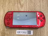 GE1352 With Defects - PSP-3000 RADIANT RED Console Japan