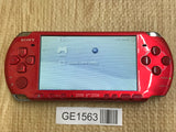 PSP-3000 RADIANT RED Console Japan - With Defects GE1563
