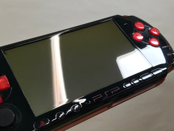 PSP-3000 BLACK & RED Console Boxed Japan - Tested Working GE1596
