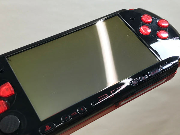PSP-3000 BLACK & RED Console Boxed Japan - Tested Working GE1596