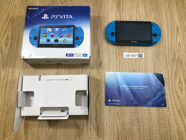 PSVITA PCH-2000 アクアブルー 箱付き PS Vita アクアブルー PCH-2000 ZA23 本体 充電器・箱付き - メルカリ