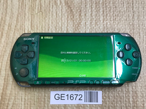 PSP-3000 SPIRITED GREEN Console Japan - With Defects GE1672 – J4U