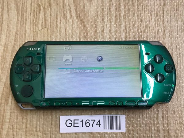 PSP-3000 SPIRITED GREEN Console Japan - With Defects GE1674 – J4U