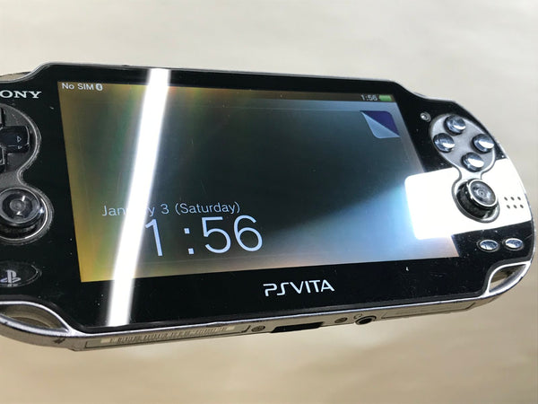 PS Vita PCH-1000 CRYSTAL BLACK Console Japan - With Defects GE1737