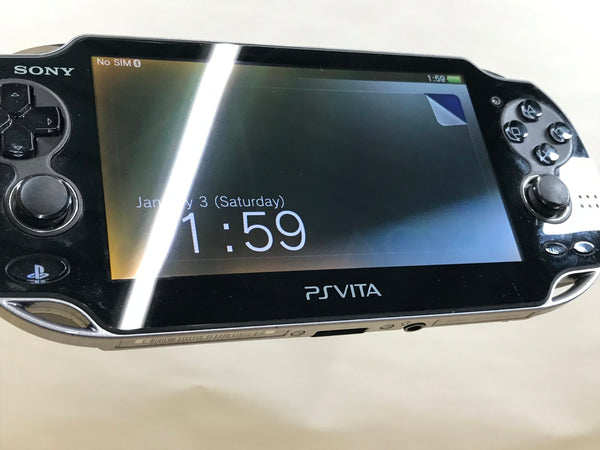 PS Vita PCH-1000 CRYSTAL BLACK Console Japan - With Defects GE1738
