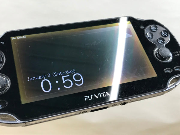 PS Vita PCH-1000 CRYSTAL BLACK Console Japan - With Defects GE1739