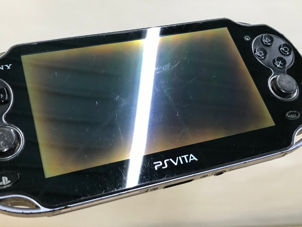 PS Vita PCH-1000 CRYSTAL BLACK Console Japan - With Defects GE1739
