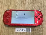 PSP-3000 RADIANT RED Console Japan - With Defects GE1834