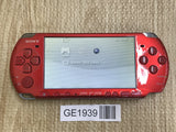 PSP-3000 RADIANT RED Console Japan - With Defects GE1939