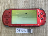 PSP-3000 RADIANT RED Console Japan - With Defects GE1942