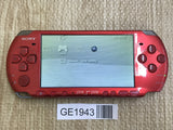 PSP-3000 RADIANT RED Console Japan - With Defects GE1943