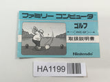 HA1199 Manual Only - Golf NES Famicom Japan