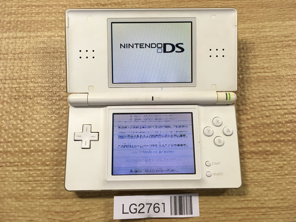 LG2761 Plz Read Item Condi Nintendo DS Lite Crystal White Console Japan