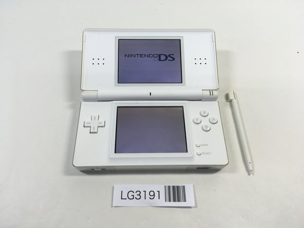 LG3191 Plz Read Item Condi Nintendo DS Lite Crystal White Console Japan