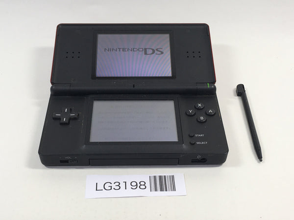 LG3198 No Battery Nintendo DS Lite Crimson Black Console Japan