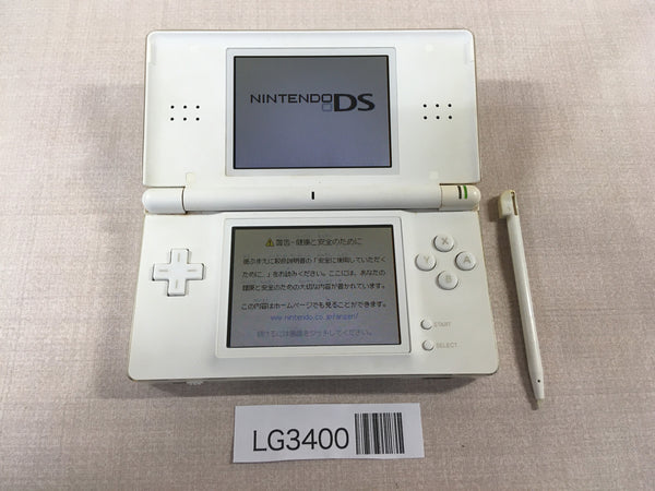 LG3400 Plz Read Item Condi Nintendo DS Lite Crystal White Console Japan