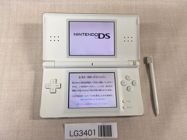 LG3401 Plz Read Item Condi Nintendo DS Lite Crystal White Console Japan