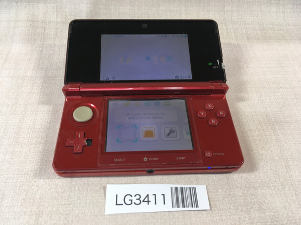 LG3411 Plz Read Item Condi Nintendo 3DS Flare Red Console Japan