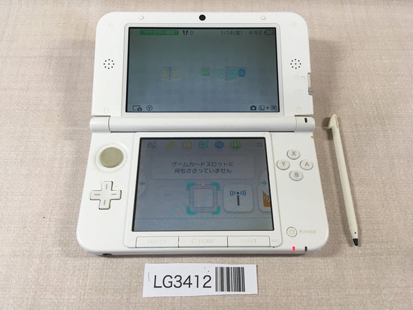 LG3412 No Battery Nintendo 3DS LL XL 3DS White Console Japan