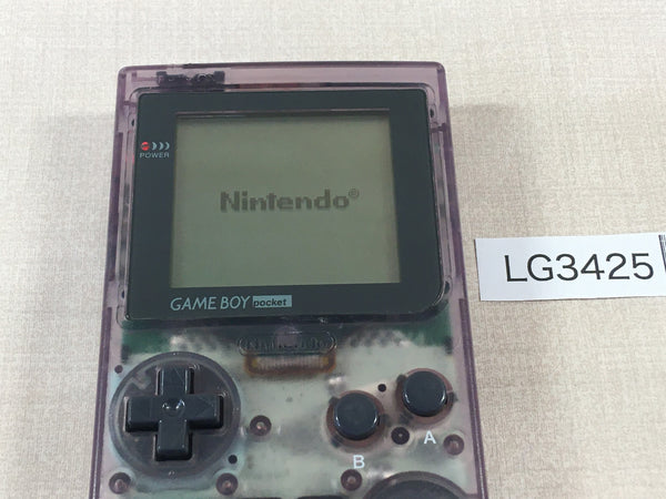 LG3425 Plz Read Item Condi GameBoy Pocket Clear Purple Game Boy Console Japan
