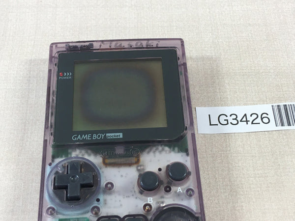 LG3426 Plz Read Item Condi GameBoy Pocket Clear Purple Game Boy Console Japan