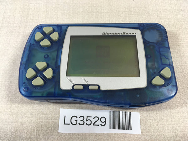 LG3529 Plz Read Item Condi Wonder Swan Skeleton Blue Bandai Console Japan