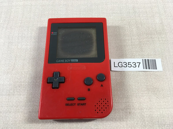 LG3537 Plz Read Item Condi GameBoy Pocket Red Game Boy Console Japan