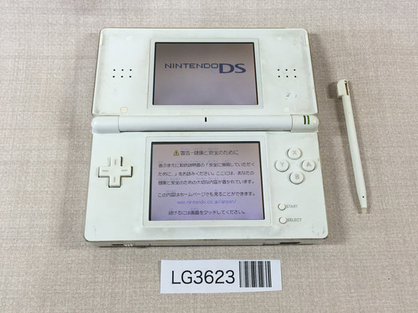 LG3623 Plz Read Item Condi Nintendo DS Lite Crystal White Console Japan