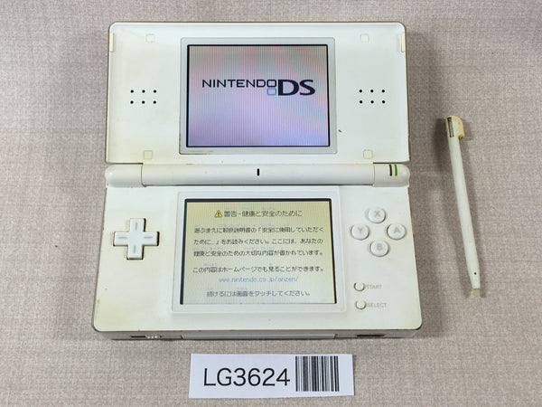 LG3624 Plz Read Item Condi Nintendo DS Lite Crystal White Console Japan