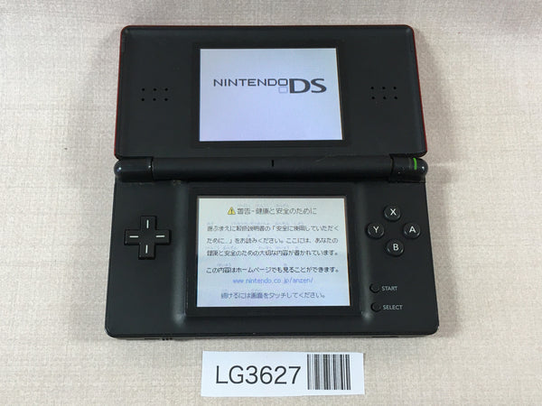 LG3627 Plz Read Item Condi Nintendo DS Lite Crimson Black Console Japan