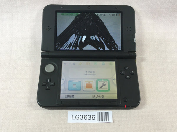 LG3636 Plz Read Item Condi Nintendo 3DS LL XL 3DS Black Console Japan