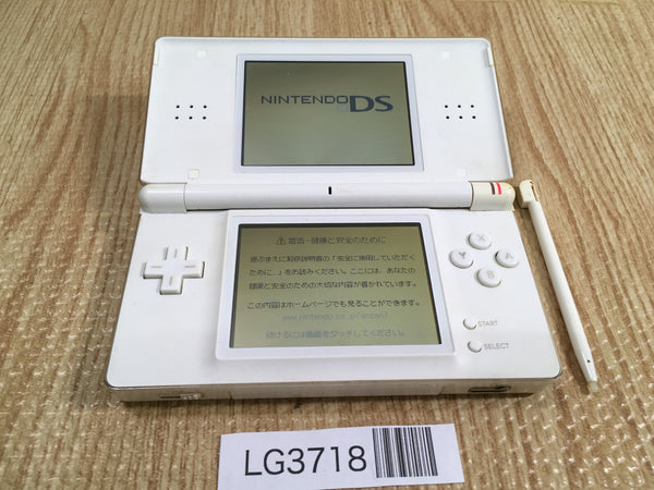 LG3718 Plz Read Item Condi Nintendo DS Lite Crystal White Console Japan