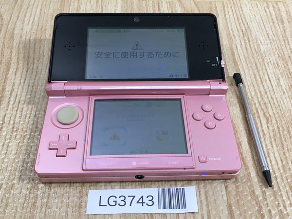 LG3743 Plz Read Item Condi Nintendo 3DS Misty Pink Console Japan
