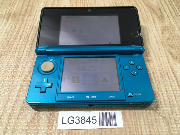 LG3845 Plz Read Item Condi Nintendo 3DS Aqua Blue Console Japan