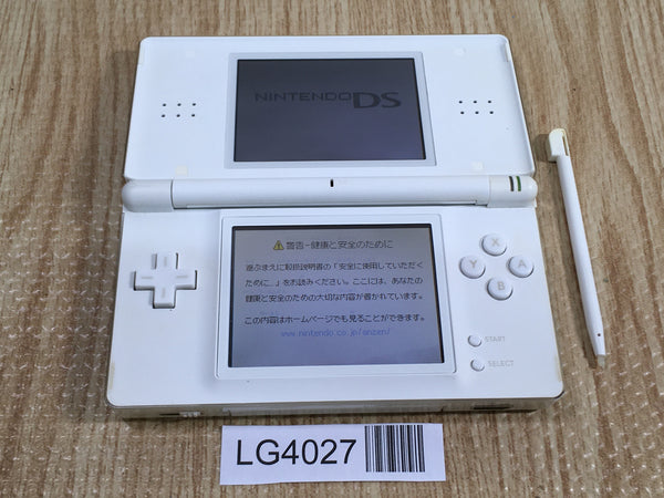 LG4027 Plz Read Item Condi Nintendo DS Lite Crystal White Console Japan