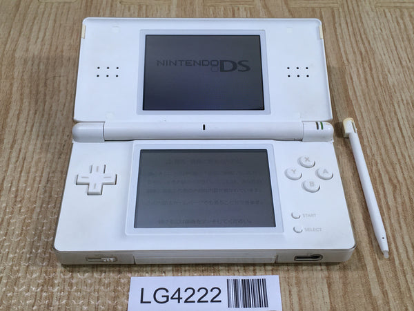 LG4222 Plz Read Item Condi Nintendo DS Lite Crystal White Console Japan
