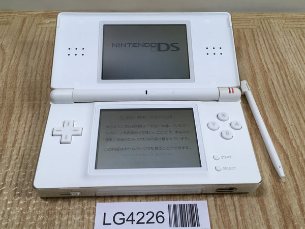 LG4226 Plz Read Item Condi Nintendo DS Lite Crystal White Console Japan