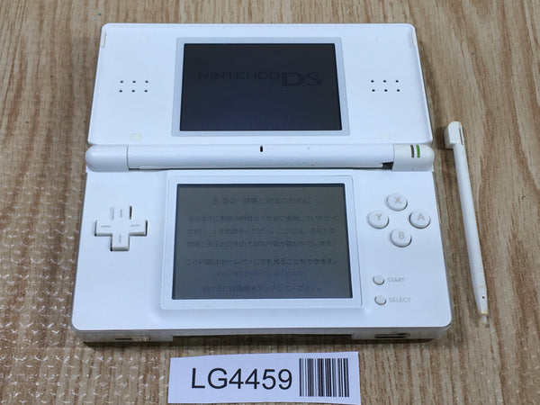 LG4459 Plz Read Item Condi Nintendo DS Lite Crystal White Console Japan